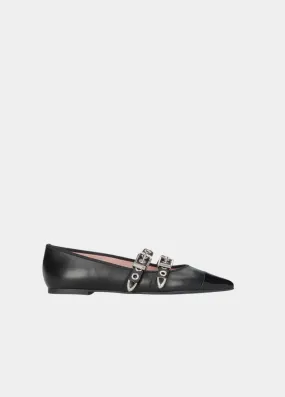 Pretty Ballerina Fashionable Black Pointy Toe Flats