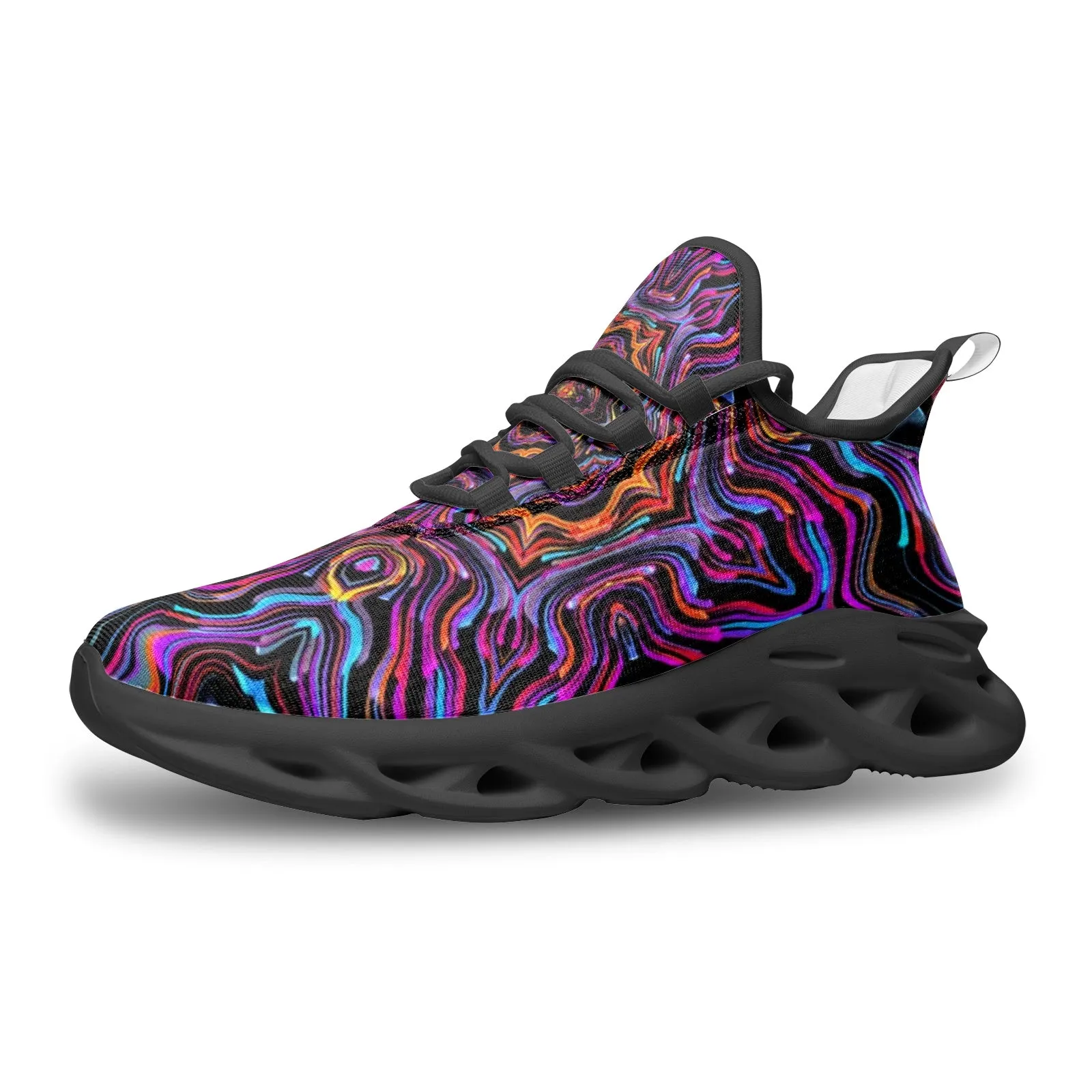Psychedelic Fusion 1 Unisex Bounce Mesh Knit Sneakers