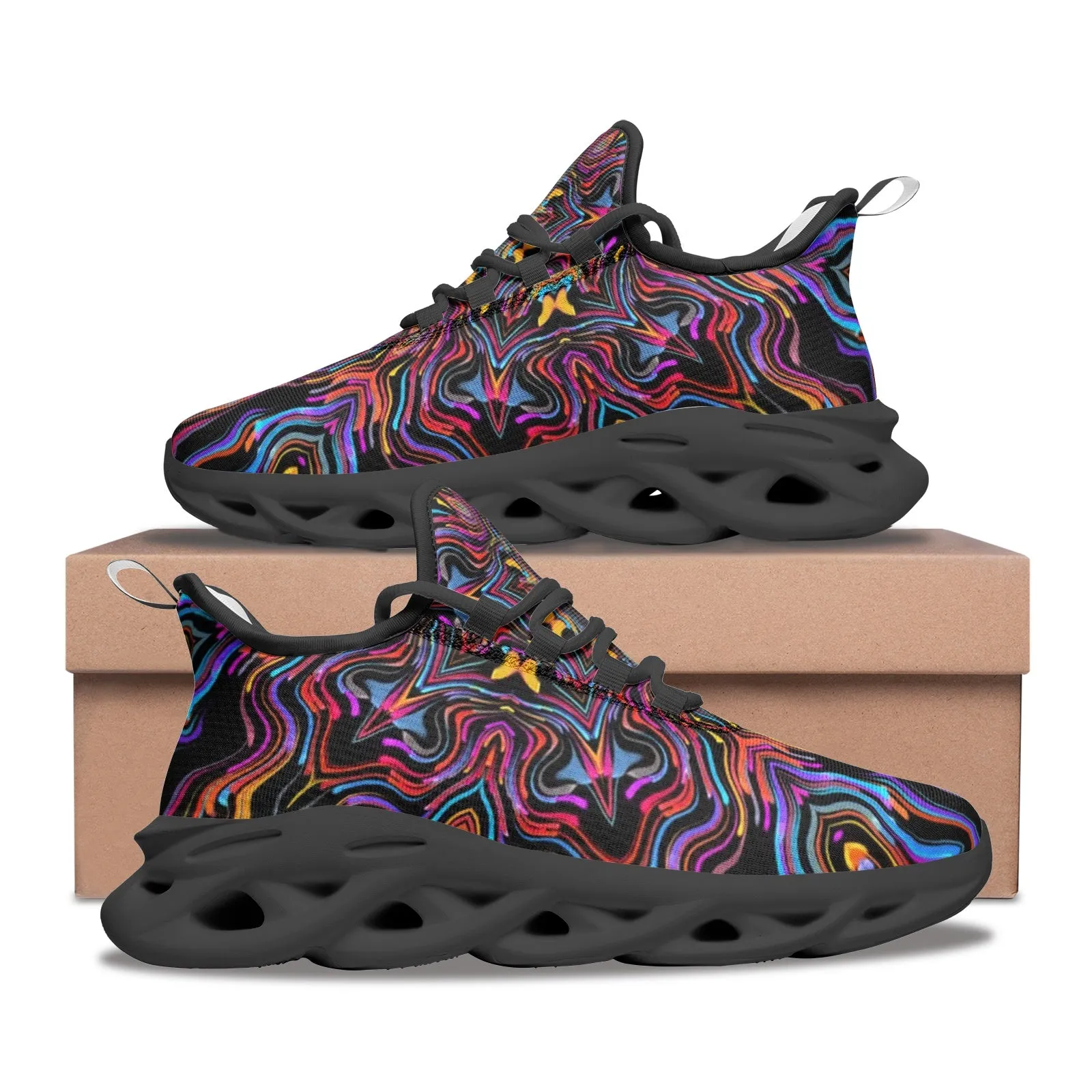 Psychedelic Fusion 5 Unisex Bounce Mesh Knit Sneakers