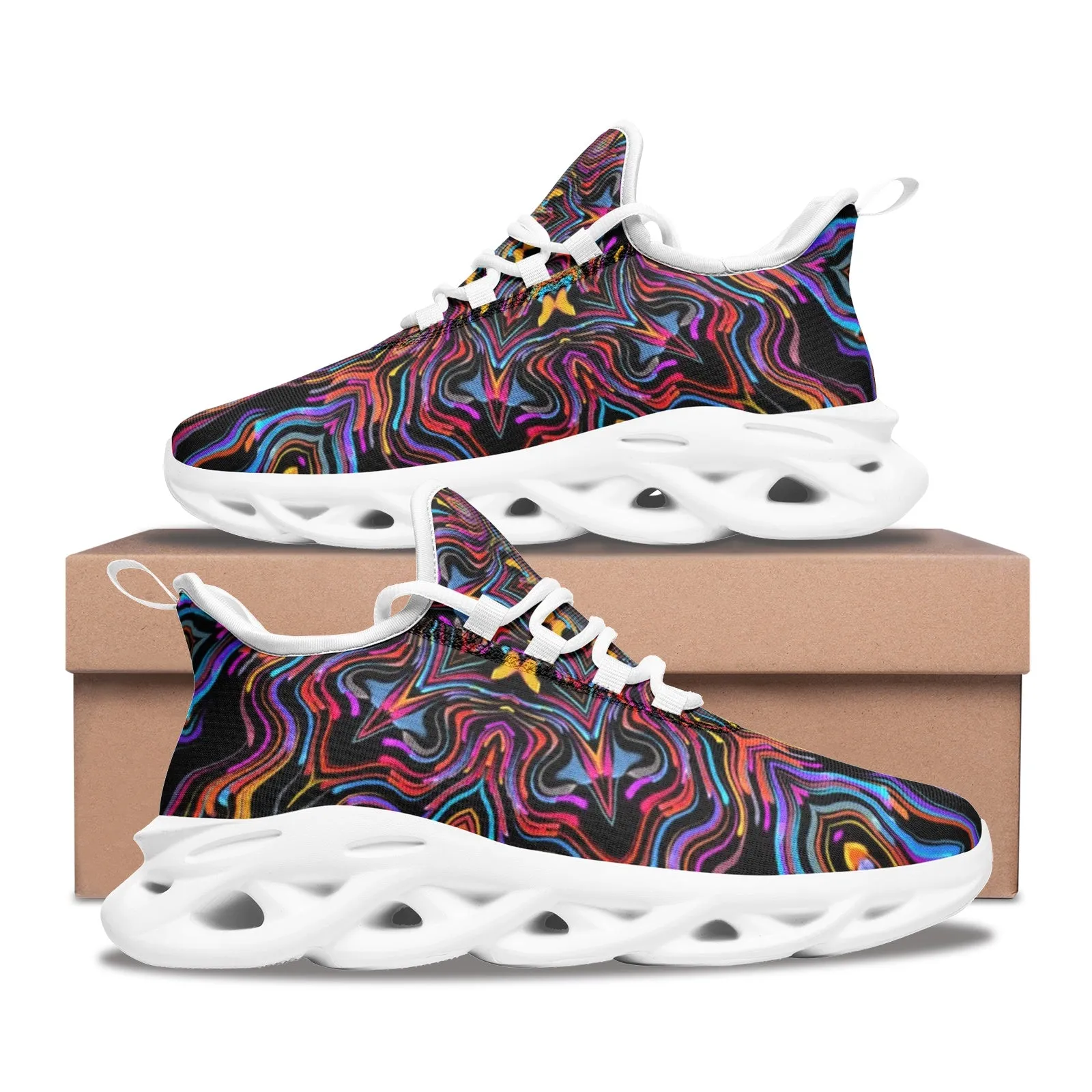 Psychedelic Fusion 5 Unisex Bounce Mesh Knit Sneakers