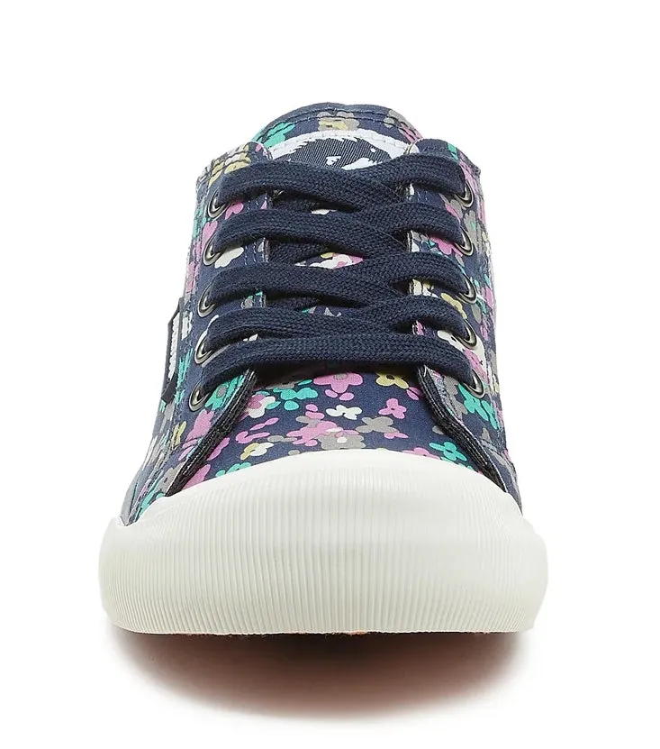 Rocket Dog Womens Jazzin Recycled Cotton Trainers - Navy Floral