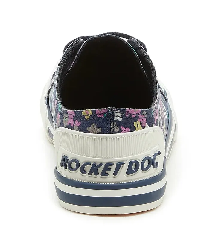 Rocket Dog Womens Jazzin Recycled Cotton Trainers - Navy Floral