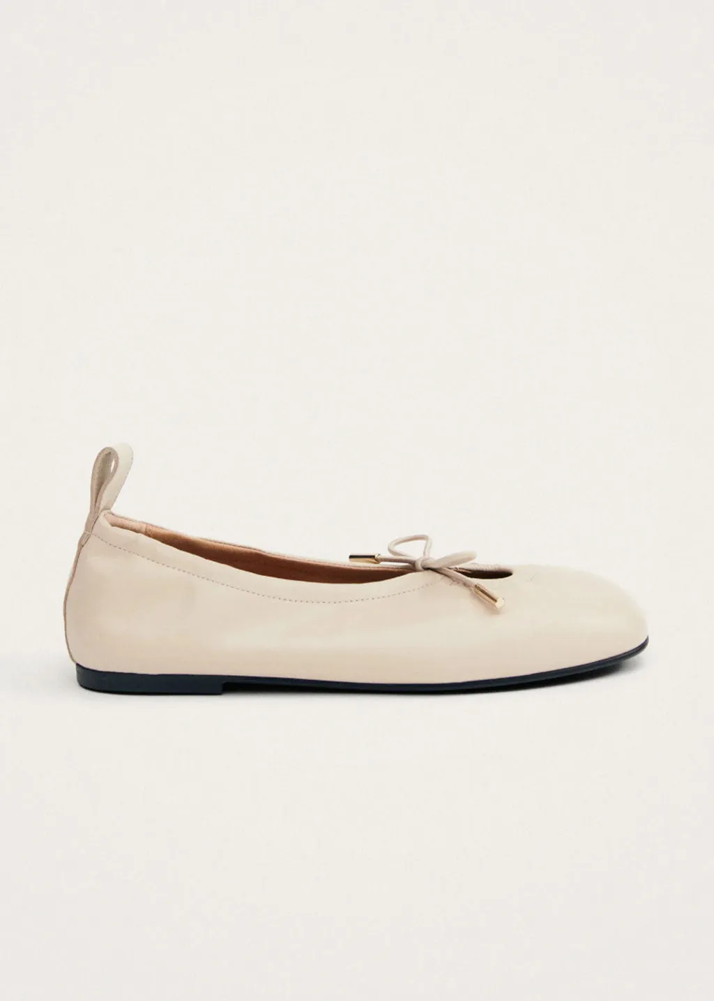 Rosalind Cream Leather Ballet Flats