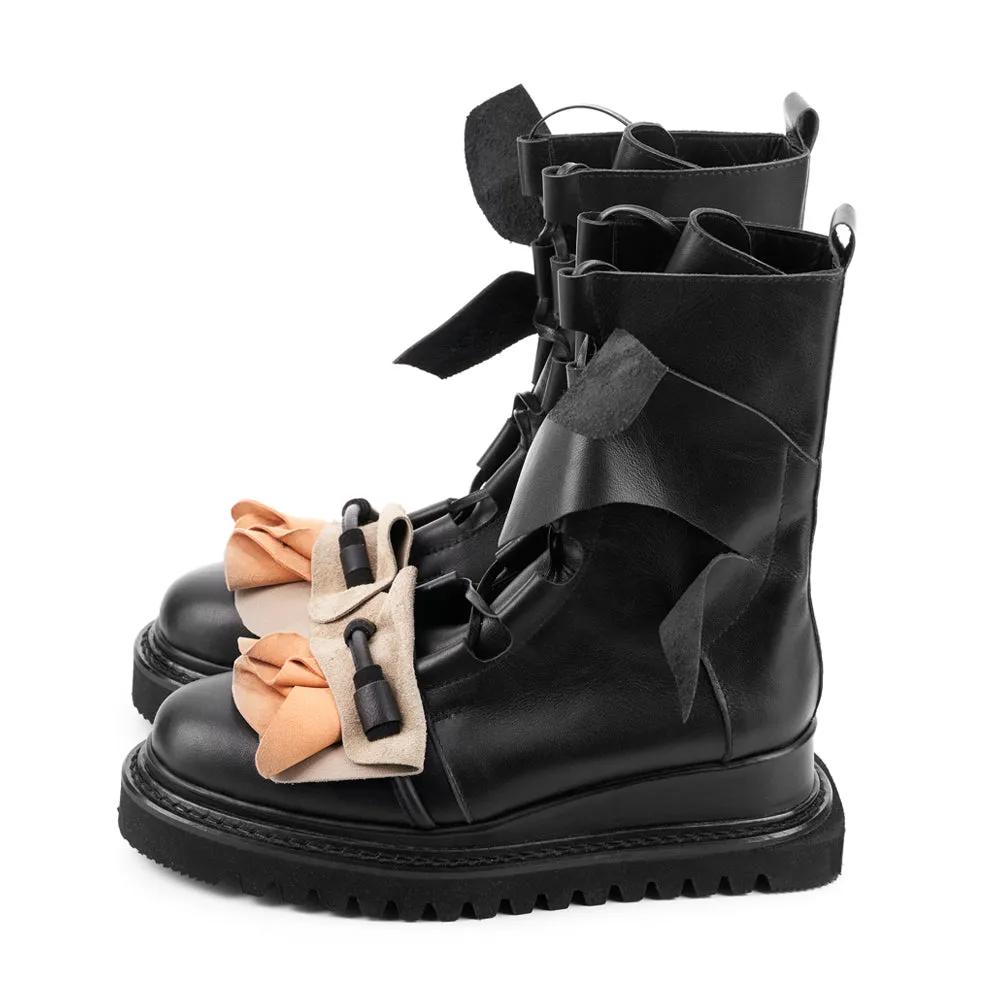 SHR Light is my Accomplice black leather booties