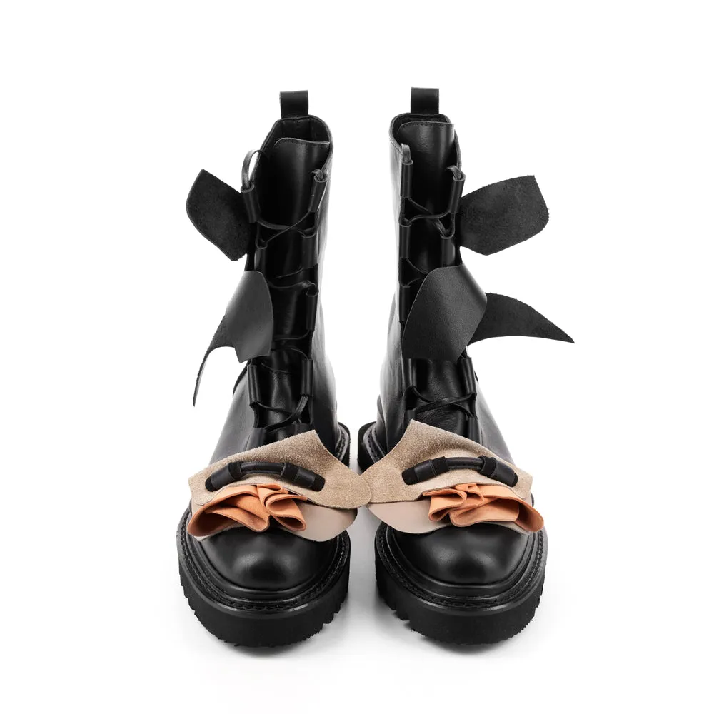 SHR Light is my Accomplice black leather booties