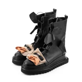 SHR Light is my Accomplice black leather booties