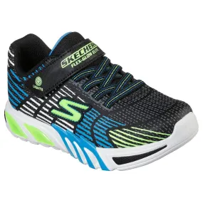 Skechers Kids Vortex Flash Trainers - Black / Blue / Lime
