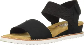 Skechers Women's Desert Kiss-Stretch Quarter Strap Sandal Flat