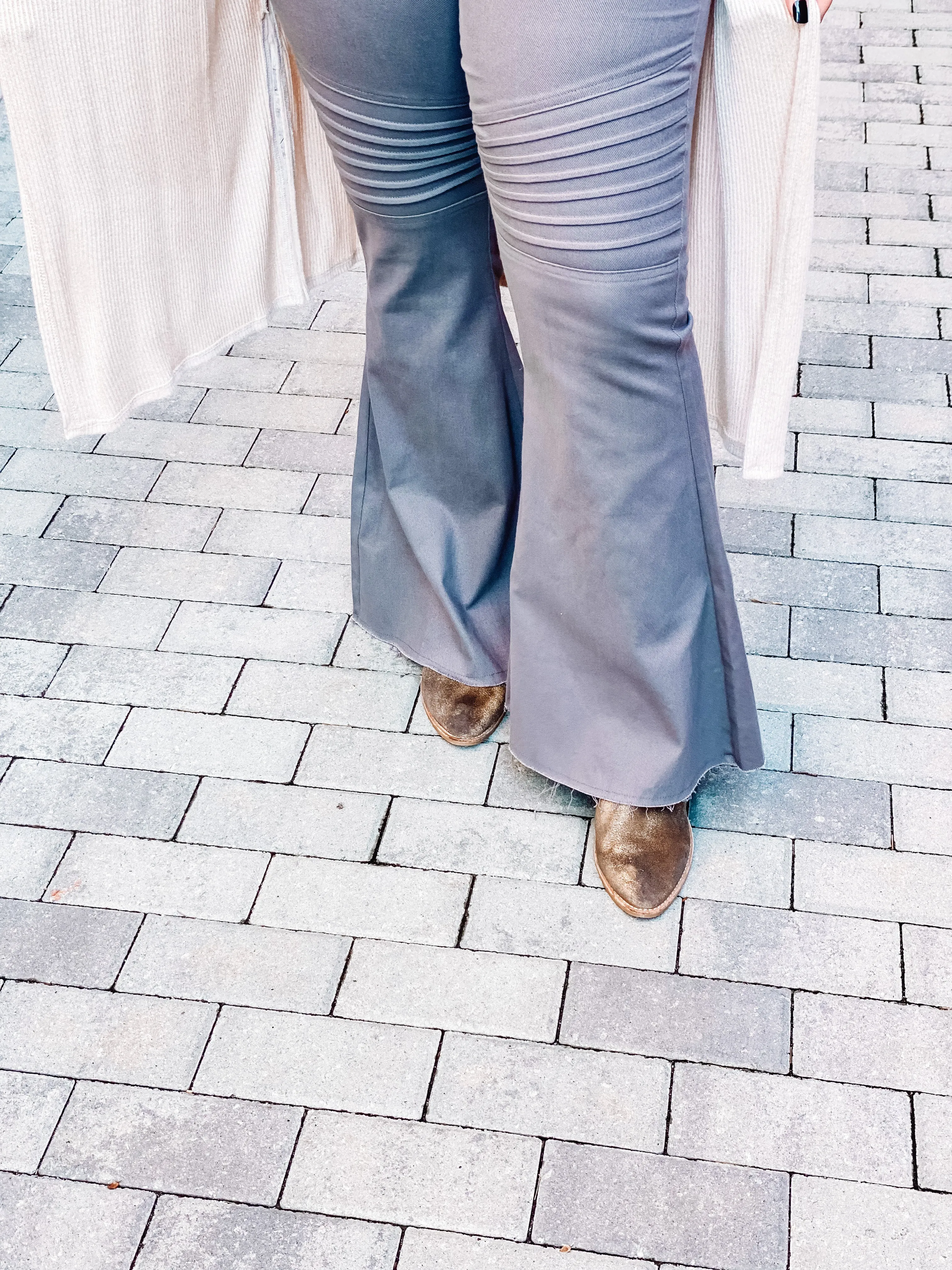 Statement Maker Moto Flares - Titanium