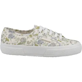 Superga Womens 2750 Floral Print Trainers - Light Olive