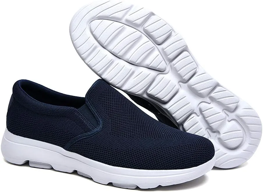 TIOSEBON Men's Mesh Slip On Walking Shoes Loafers-Work Drving Tennis Shoes