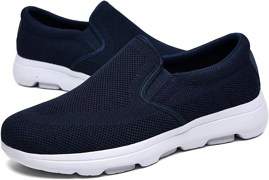 TIOSEBON Men's Mesh Slip On Walking Shoes Loafers-Work Drving Tennis Shoes