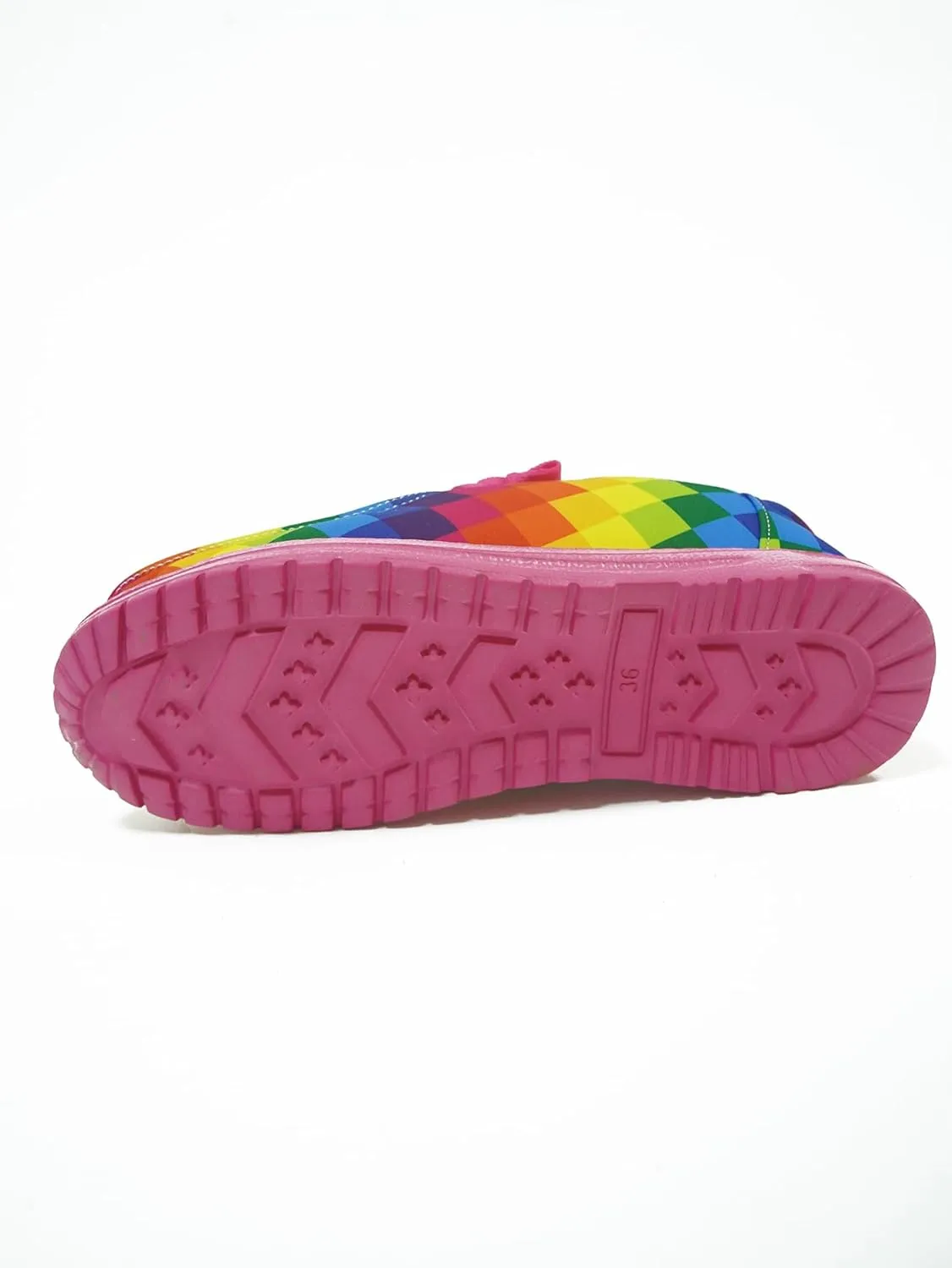 Women's Colorful Mosaic Slip-on Canvas Loafers, Low Top Rainbow Plaid Sneakers Drving Shoes Tennis Walking Shoes Boat Shoes Deck Shoes Non-Slip All-Day Flats