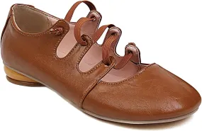 Women's Round Closed Toe Pumps Elastic Strap Loafers Comfortable Chunky Low Heels Office Concise Cosplay Work Casual Mary Jane Daily Wear Fashion Business Dress Ballet Shoes