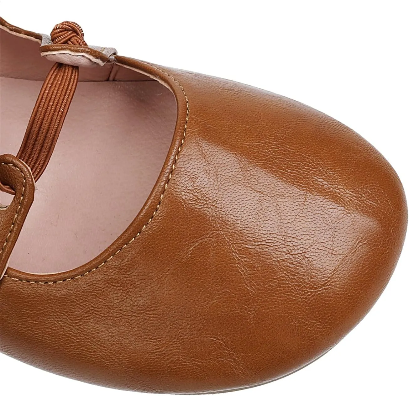 Women's Round Closed Toe Pumps Elastic Strap Loafers Comfortable Chunky Low Heels Office Concise Cosplay Work Casual Mary Jane Daily Wear Fashion Business Dress Ballet Shoes